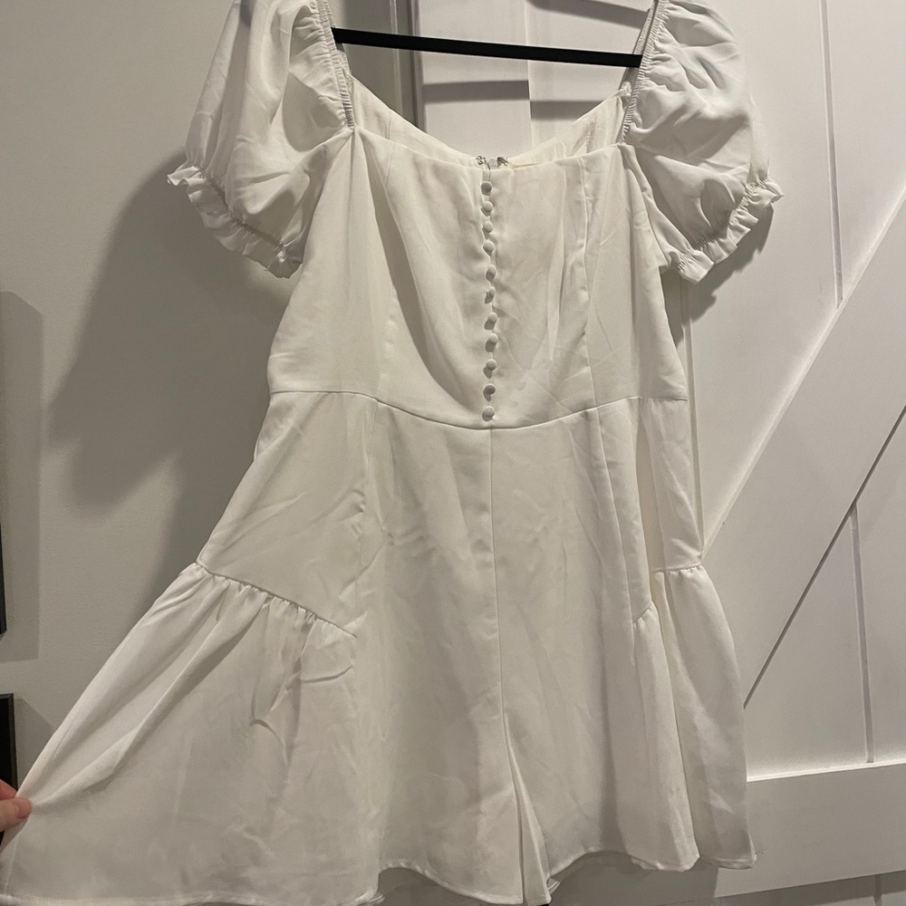 White corset romper
